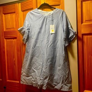 THML blue stripe dress Sz L